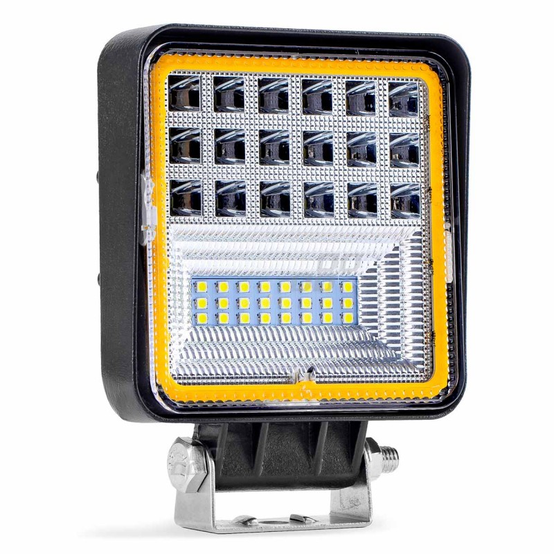 Proiector LED pentru Off-Road, ATV, SSV, cu functie de semnalizare, culoare 6500K, 3360 lm, tensiune 9 - 36V, dimensiuni 110 x 110 mm - AVX-AM02426 - AMIO