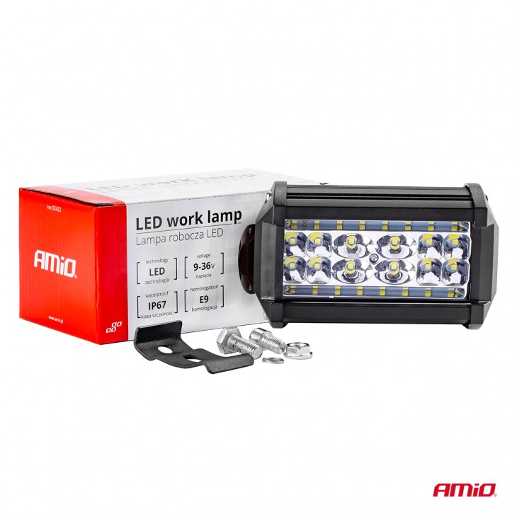 Proiector LED pentru Off-Road, ATV, SSV,  culoare 6500K, 28 LED-uri, tensiune 9 - 36V, dimensiune 136 x 80 mm - AVX-AM02423 - AMIO