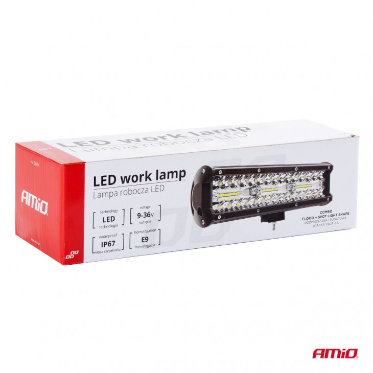 Proiector LED pentru Off-Road, ATV, SSV, culoare 6500K, 4800 lm, tensiune 9 - 36V, dimensiuni 240 x 74 mm - AVX-AM02434 - AMIO