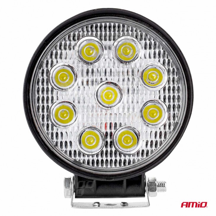 Proiector LED pentru Off-Road, ATV, SSV,  culoare 6500K, LED FLOOD, 27W, tensiune 9 - 36V, diametru Ø110 mm - AVX-AM02420 - AMIO