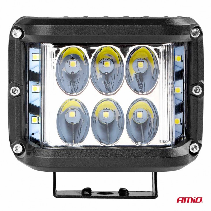 Proiector LED pentru Off-Road, ATV, SSV,  culoare 6500K, cu doua functii, tensiune 9 - 36V, dimensiune, 110 x 75 mm - AVX-AM02422 - AMIO