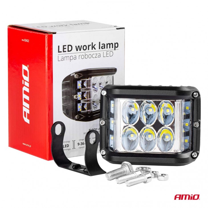 Proiector LED pentru Off-Road, ATV, SSV,  culoare 6500K, cu doua functii, tensiune 9 - 36V, dimensiune, 110 x 75 mm - AVX-AM02422 - AMIO