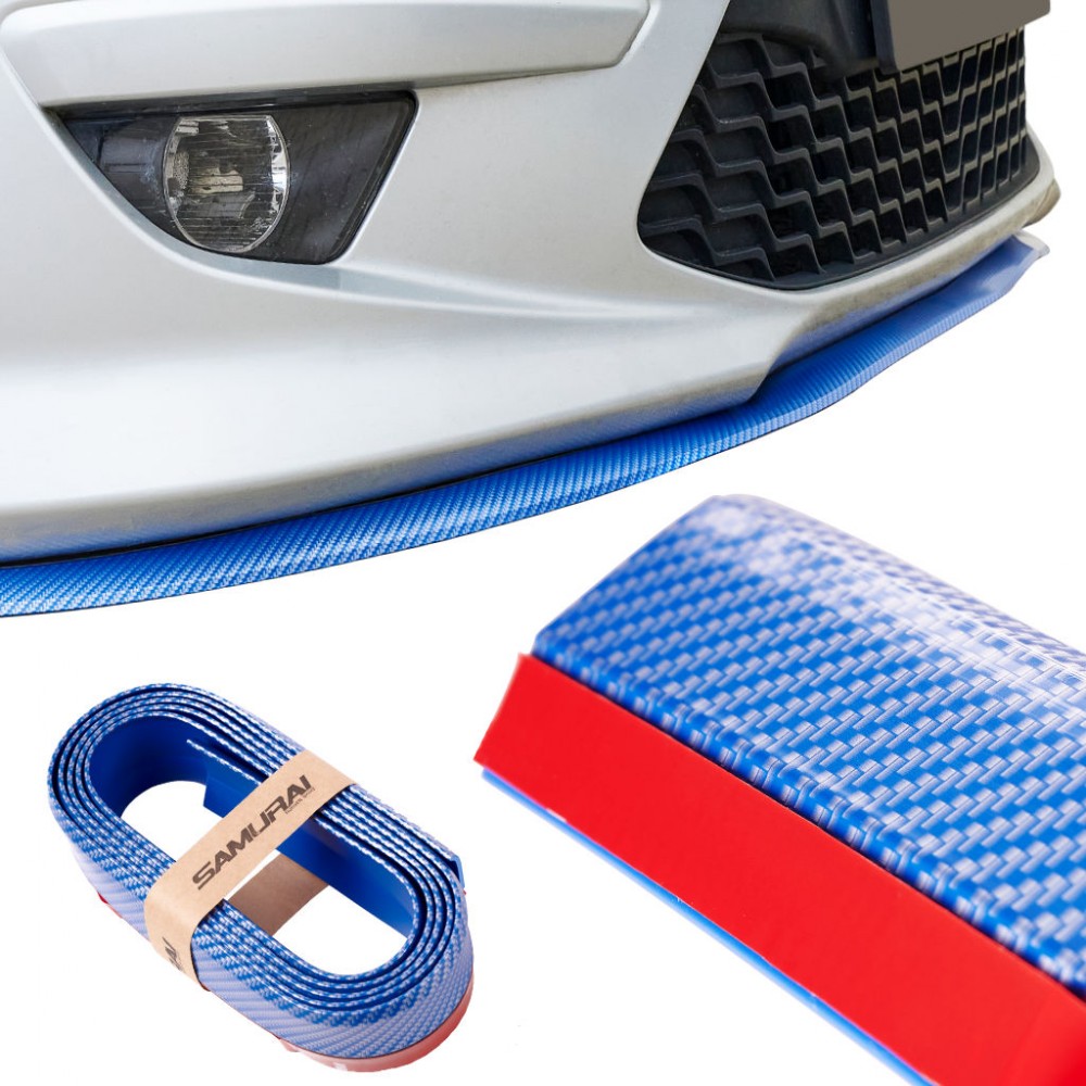 Protectie spoiler, prelungire bara fata/spate din cauciuc, culoare CARBON Albastru - AVX-K6483_2 - AVEX