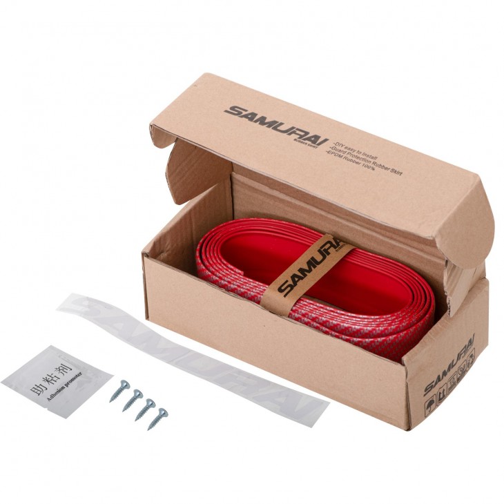 Protectie spoiler, prelungire bara fata/spate din cauciuc, culoare CARBON Rosu - AVX-K6483_3 - AVEX