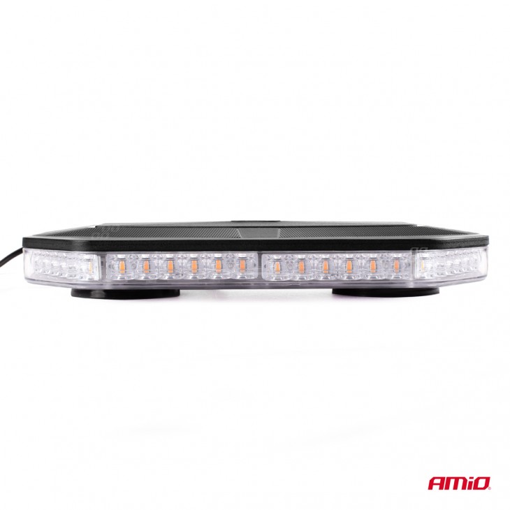 Rampa luminoasa girofar, culoare Orange, alimentare 12/24V, 48 LED-uri, protectie IP56, montaj cu magnet - AVX-AM02920 - AMIO