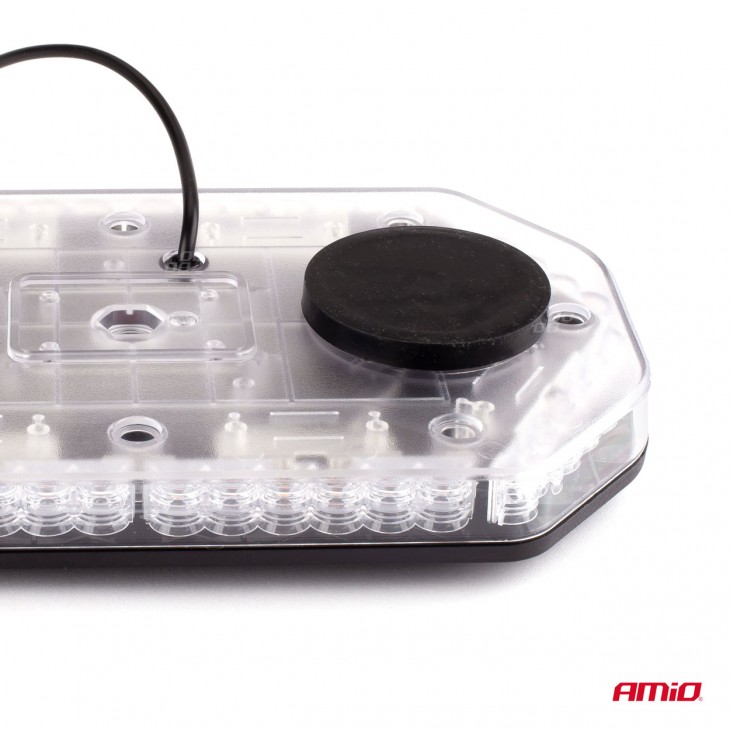 Rampa luminoasa girofar, culoare Orange, alimentare 12/24V, 48 LED-uri, protectie IP56, montaj cu magnet - AVX-AM02920 - AMIO