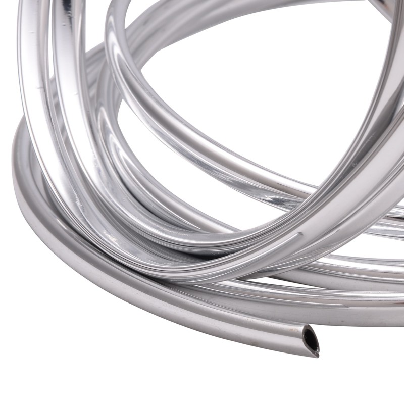 Rola Ornament Auto de tip U pentru muchii sau grila ventilatie, 15m liniari, culoare Crom SILVER