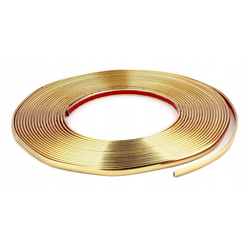 Rola Ornament autoadeziv, 10mm x 15m, culoare Crom GOLD - AVX-T240717-10 - AVEX
