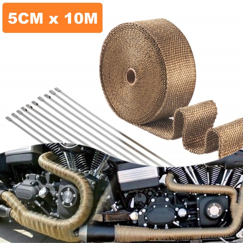 Rola banda termoizolanta din fibra de sticla, rezistenta termic pentru galerii evacuare, destinatie auto-moto, dimensiune 5cm x 10m - AVX-T260223-1 - AVEX