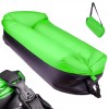 Saltea Autogonflabila Lazy Bag tip sezlong, 185 x 70cm, culoare Negru-Verde, pentru camping, plaja sau piscina - AVX-KX5566_1 - AVEX