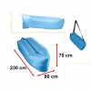 Saltea Autogonflabila Lazy Bag tip sezlong, 230 x 70cm, culoare Albastru, pentru camping, plaja sau piscina - AVX-KX5567_3 - AVEX