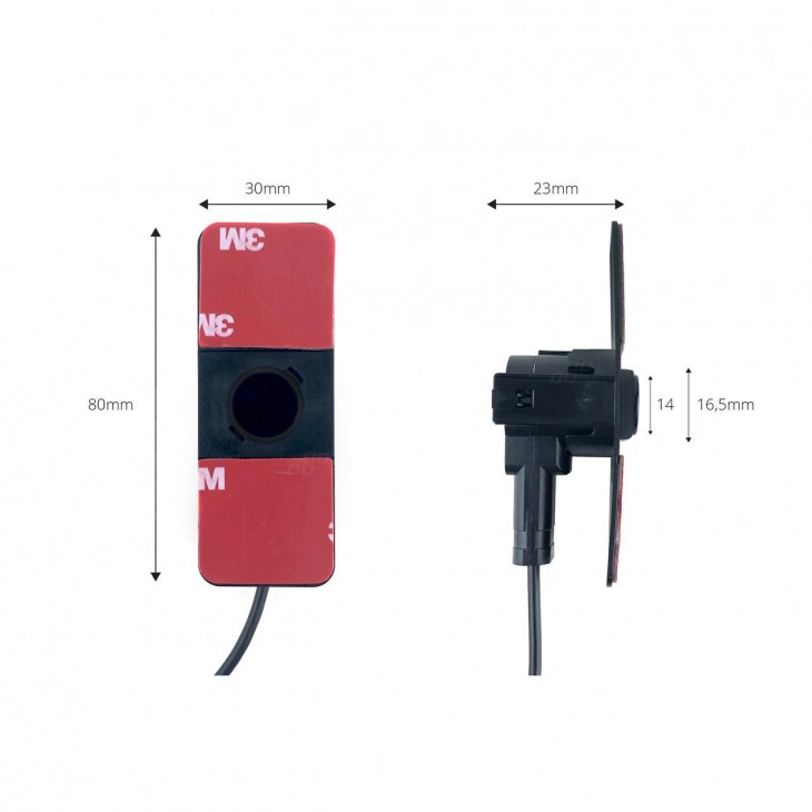 Senzor de parcare Universal pentru sisteme de parcare aftermarket, montaj intern, diametru Ø 16,5 mm, culoare Negru - AVX-AM02094 - AMIO