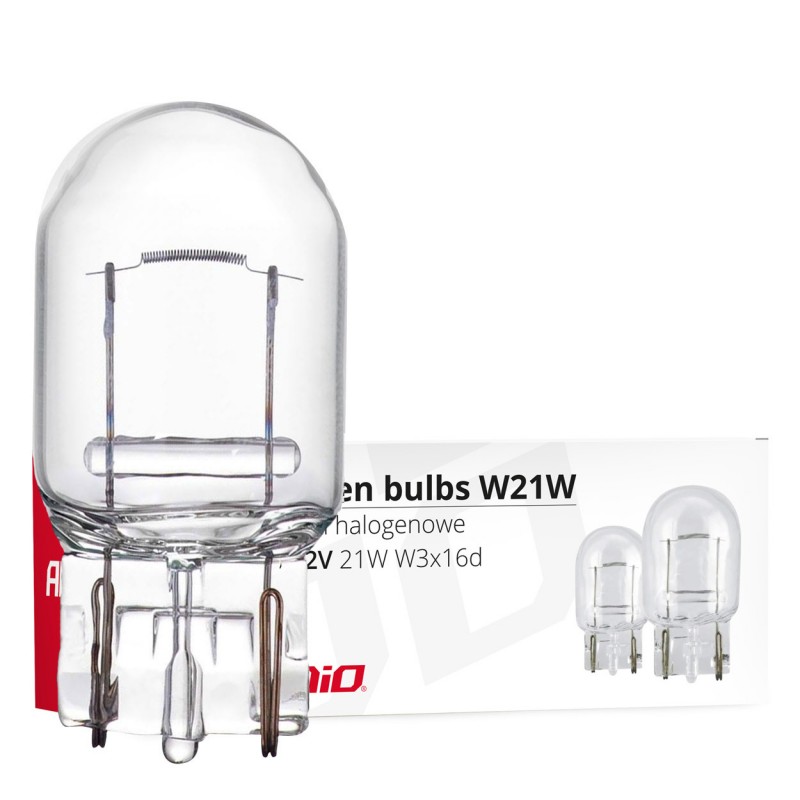 Set 10 becuri cu halogen T20, W21W, W3x16d, 12V - AVX-AM02551 - AMIO