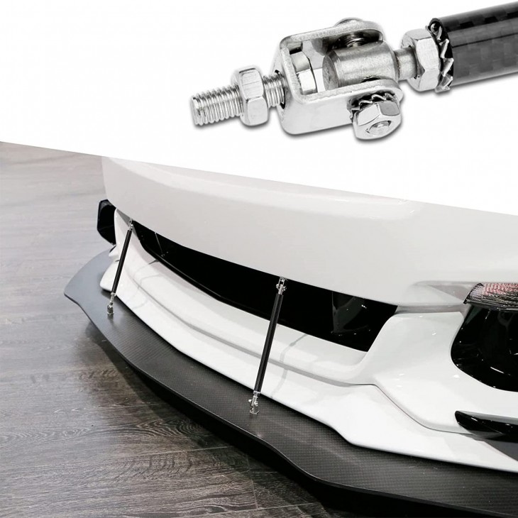 Set 2 Tije din Aluminiu reglabile pentru Consolidare Spoiler, lungime 15cm, IMITATIE CARBON - AVX-T210423-6 - AVEX