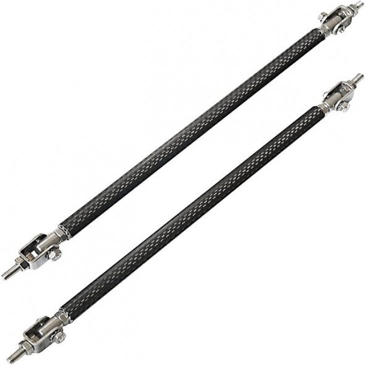 Set 2 Tije din Aluminiu reglabile pentru Consolidare Spoiler, lungime 15cm, IMITATIE CARBON - AVX-T210423-6 - AVEX