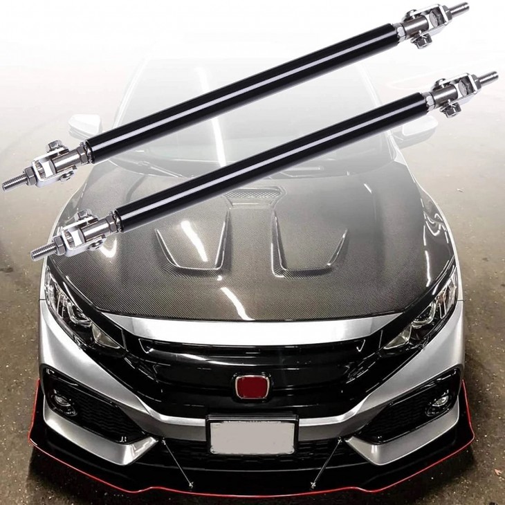 Set 2 Tije din Aluminiu reglabile pentru Consolidare Spoiler, lungime 15cm, IMITATIE CARBON - AVX-T210423-6 - AVEX