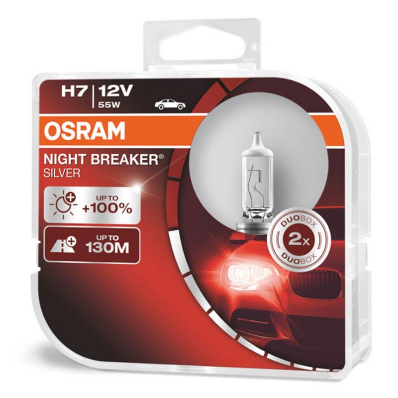 Set 2 becuri cu halogen H7 12V NIGHT BREAKER SILVER + 100% - AVX-AM64210NBS - Osram