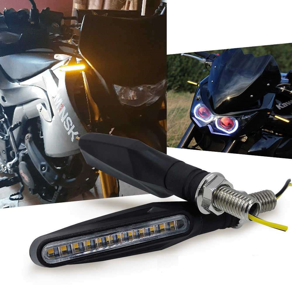 Set 2 lampi Semnalizare Moto SECVENTIALA, cu 2 functii, pozitie si semnalizare, 12V - AVX-T100122-5 - AVEX