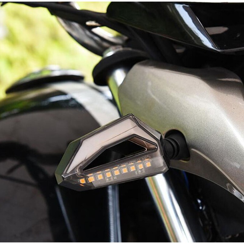 Set 2 lampi Semnalizare Moto cu LED, cu 2 functii, pozitie si semnalizare, 12V - AVX-T181220-1 - AVEX