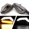 Set 2 lampi Semnalizare Moto cu LED, cu 2 functii, pozitie si semnalizare, 12V - AVX-T181220-1 - AVEX