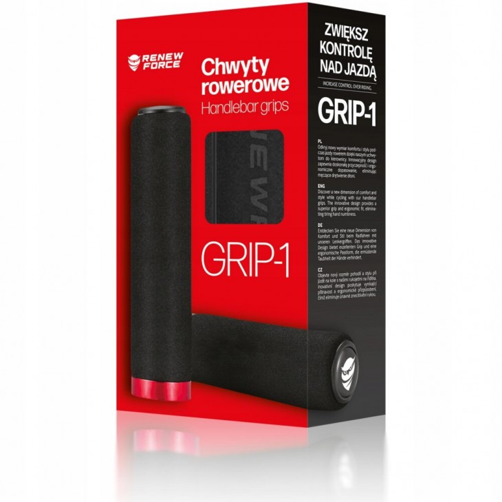 Set 2 manere ghidon bicicleta, material burete + plastic, cu inele din aluminiu - AVX-WT-GRIP-1 - AVEX