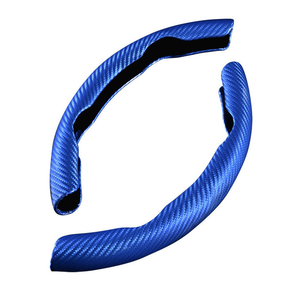 Set 2 ornamente volan finisaj CARBON ALBASTRU, dimensiune universala - AVX-T021023-7A - AVEX