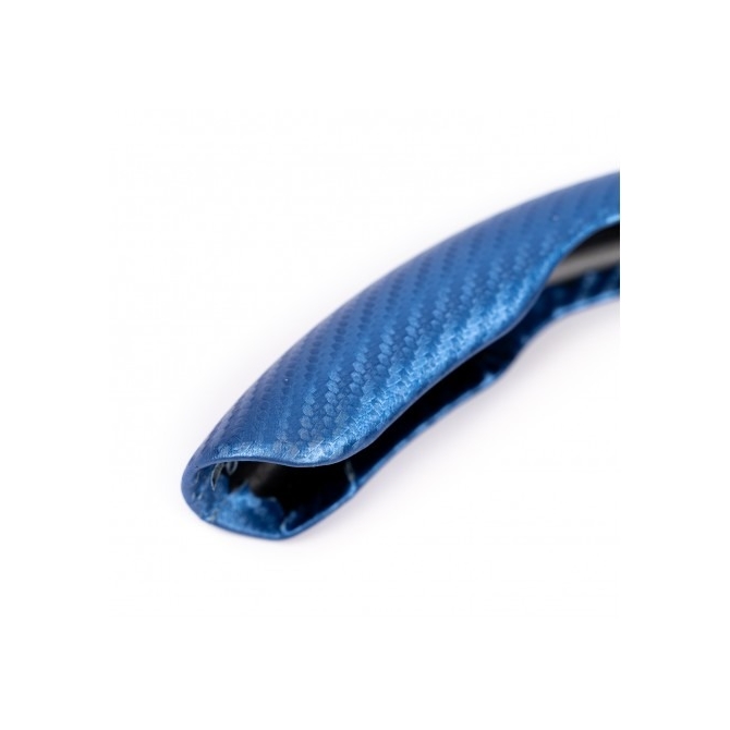 Set 2 ornamente volan finisaj CARBON ALBASTRU, dimensiune universala - AVX-T021023-7A - AVEX