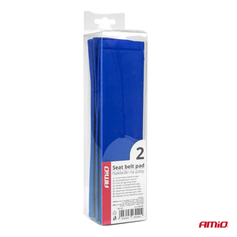 Set 2 perne de protectie pentru centura, culoare Albastra, AMIO