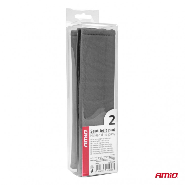Set 2 perne de protectie pentru centura, culoare Gri Deschis - AVX-AM03238 - AMIO