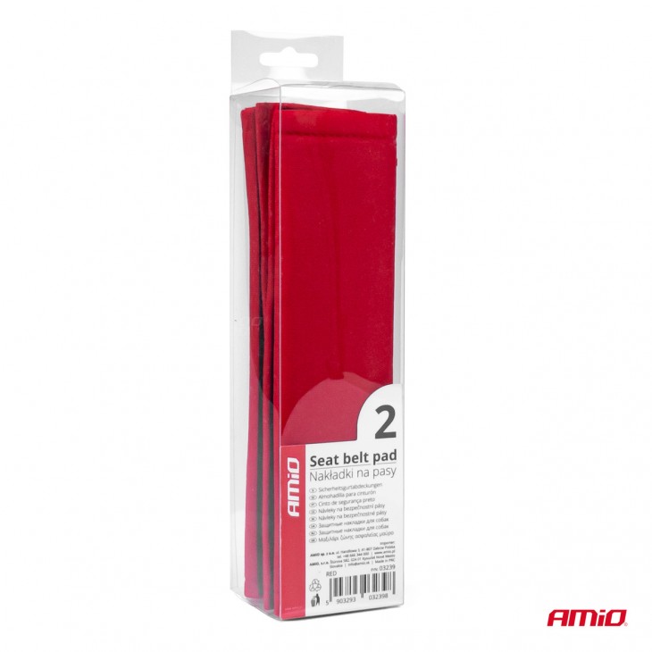Set 2 perne de protectie pentru centura, culoare Rosie - AVX-AM03239 - AMIO