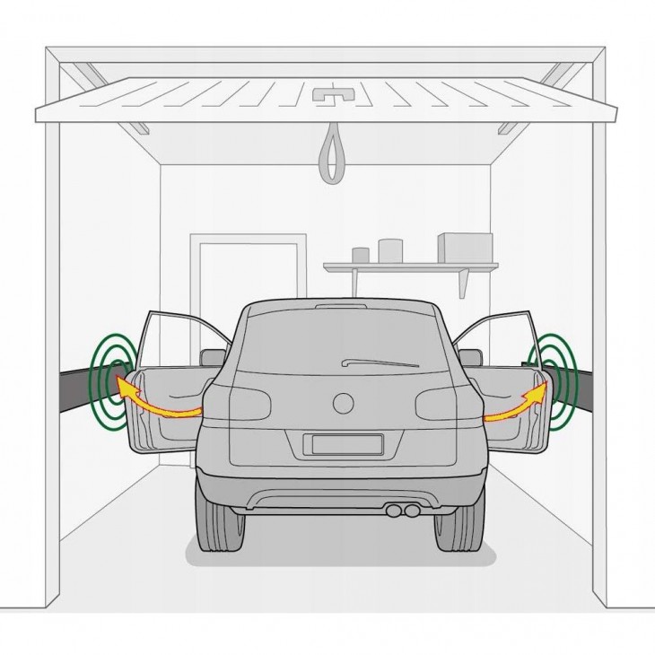 Set 2 placi de protectie coliziune portiera auto pentru garaje sau parcari, 50 x 20 cm - AVX-AG566 - AVEX