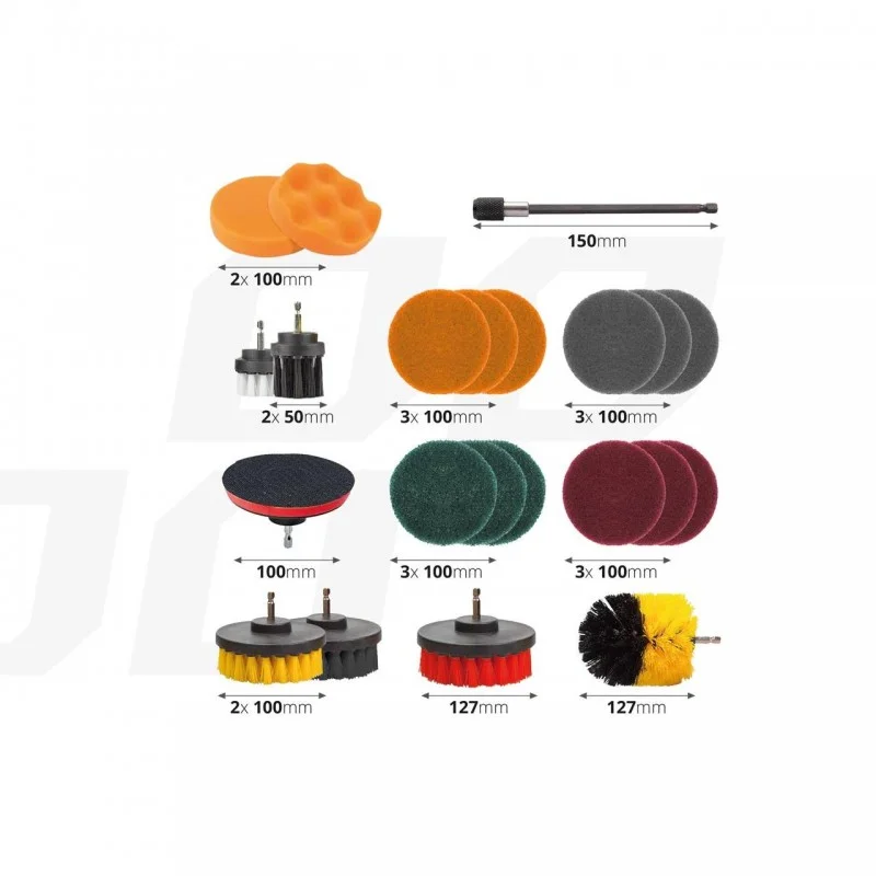 Set 22 piese perii de curatare si slefuire, AMIO