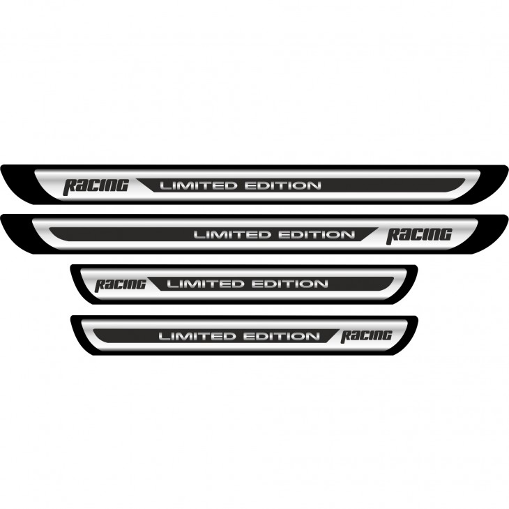 Set 4 bucati Protectii Praguri din autocolant Crom - Racing Limited Edition - AVX-PRRLE1 - AVEX