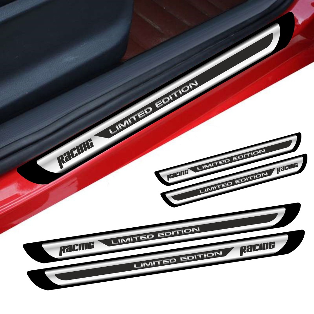 Set 4 bucati Protectii Praguri din autocolant Crom - Racing Limited Edition - AVX-PRRLE1 - AVEX