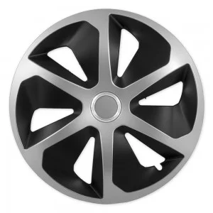 Set 4 capace roti model Rocco II, 14 inch, cu inel cromat