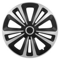 Set 4 capace roti model Terra II, 14 inch, cu inel cromat