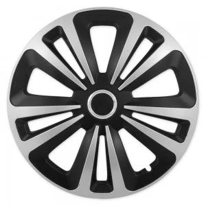 Set 4 capace roti model Terra II, 14 inch, cu inel cromat