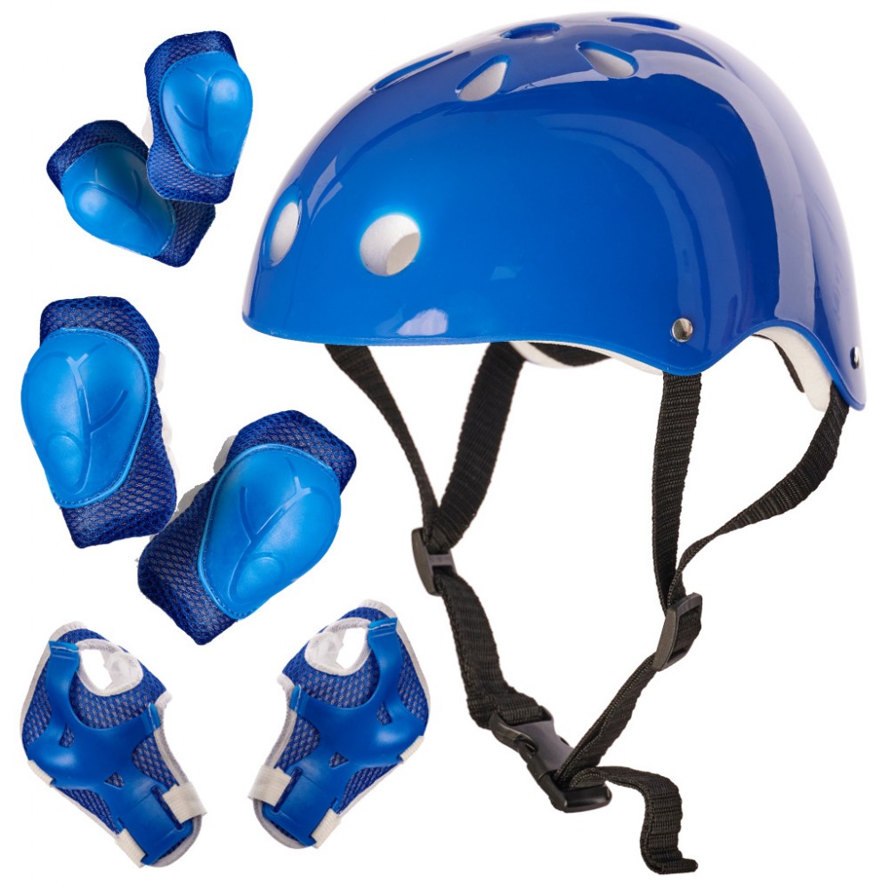 Set Protectie pentru copii, 7 piese, model SKATEBOARD, culoarea Albastra - AVX-KX5613_1 - AVEX