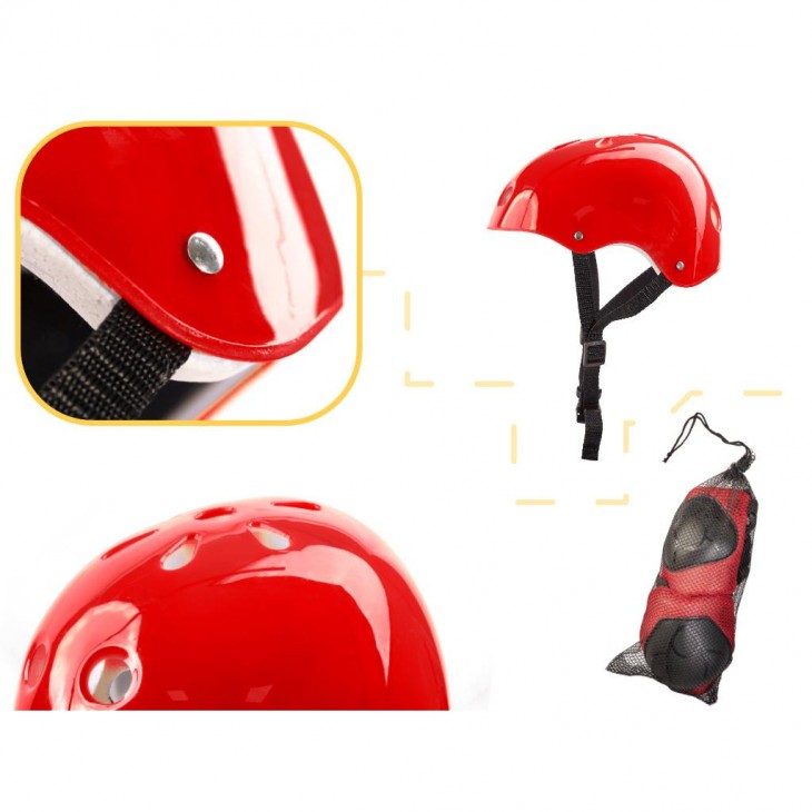 Set Protectie pentru copii, 7 piese, model SKATEBOARD, culoarea Rosie - AVX-KX5613 - AVEX