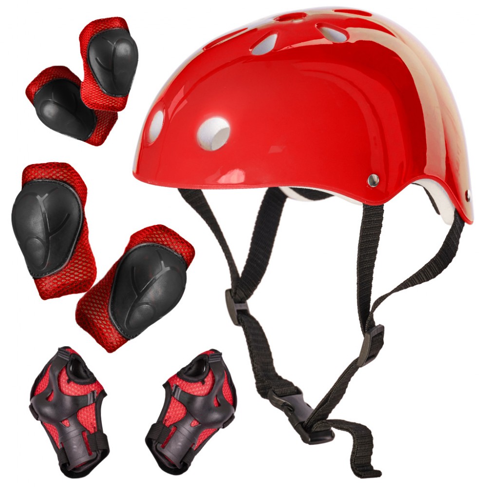 Set Protectie pentru copii, 7 piese, model SKATEBOARD, culoarea Rosie - AVX-KX5613 - AVEX