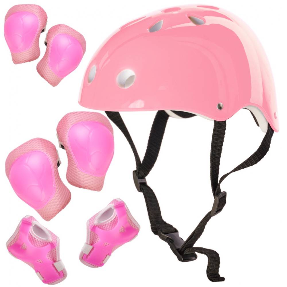 Set Protectie pentru copii, 7 piese, model SKATEBOARD, culoarea Roz - AVX-KX5613_2 - AVEX