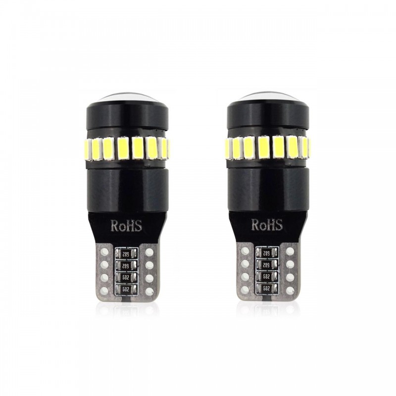 Set becuri auto cu LED CANBUS compatibil T10 W5W 19 SMD Alb 12V, destinat competitiilor auto sau off-road - AVX-AM02446 - AMIO