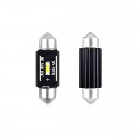 Set becuri auto cu LED CANBUS sofit compatibil C5W 1 SMD 36mm Alb 12/24V, destinat competitiilor auto sau off-road