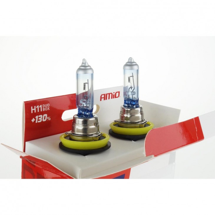 Set becuri cu halogen H11 12V 55W LumiTec LIMITED + 130% DUO BOX - AVX-AM02105 - AMIO
