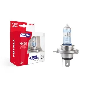 Set becuri cu halogen H4 12V 60 / 55W LumiTec LIMITED + 130% DUO BOX, AMIO