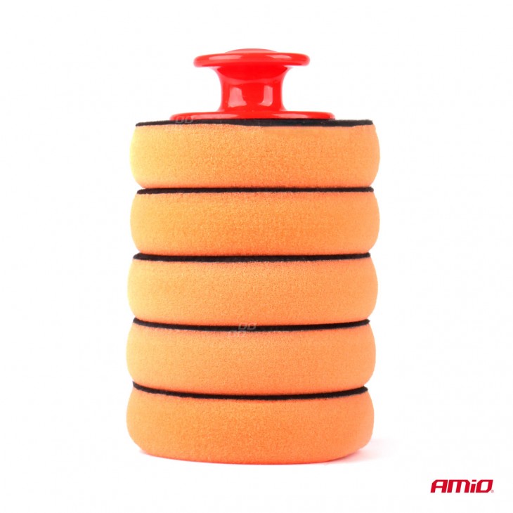 Set bureti pentru curatare, polisare si slefuire, 5 x 100 mm, cu maner - AVX-AM02903 - AMIO
