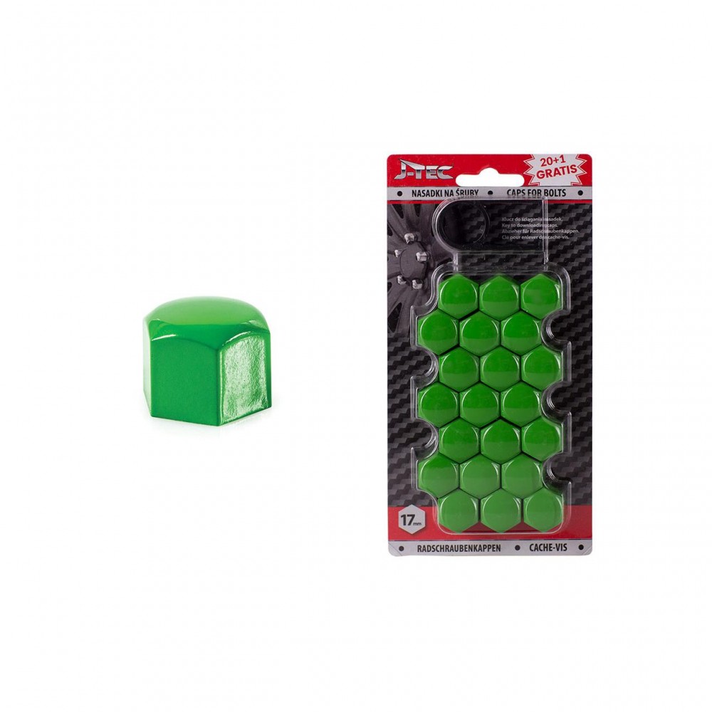 Set capace prezoane 17 mm, culoare Verde - AVX-AMG21303 - J-TEC