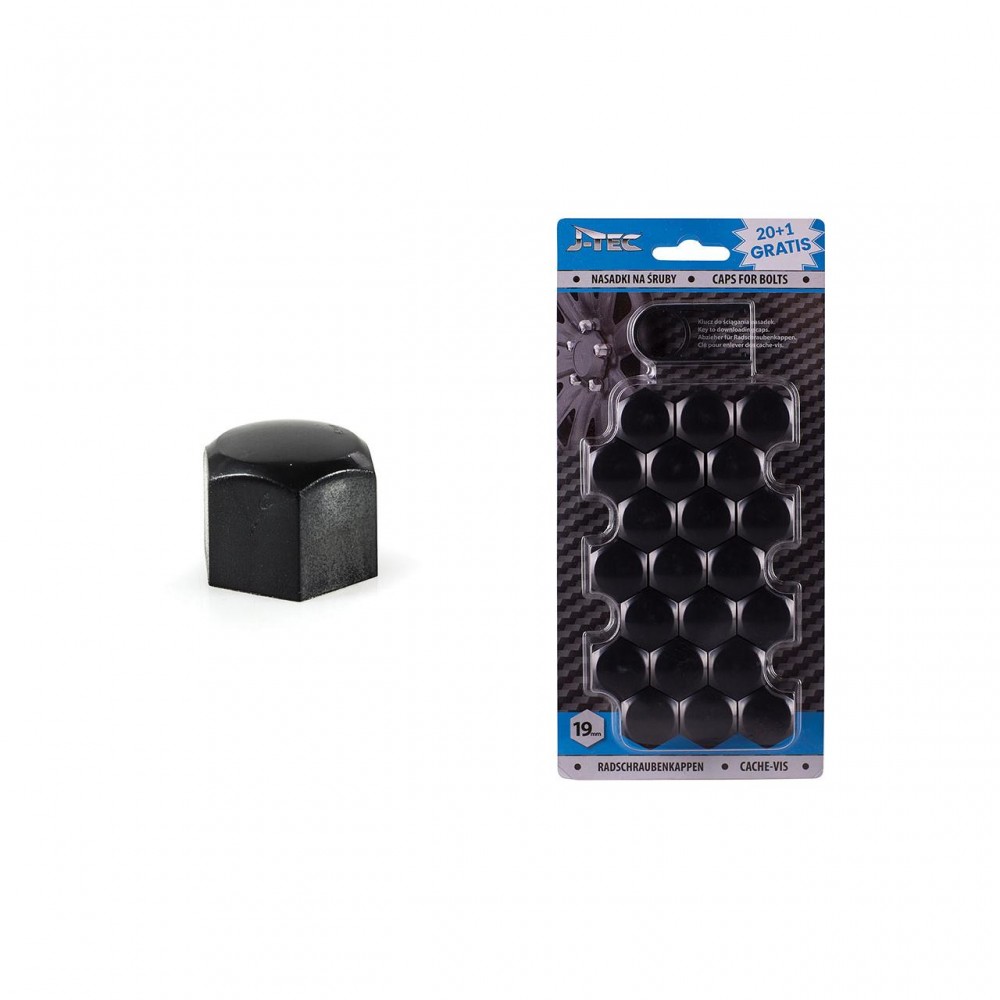 Set capace prezoane 19 mm, culoare Negru - AVX-AMG21305 - J-TEC