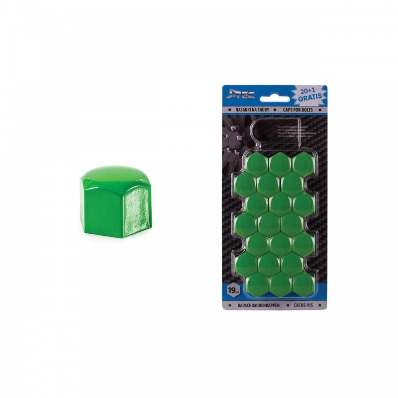 Set capace prezoane 19 mm, culoare Verde - AVX-AMG21307 - J-TEC