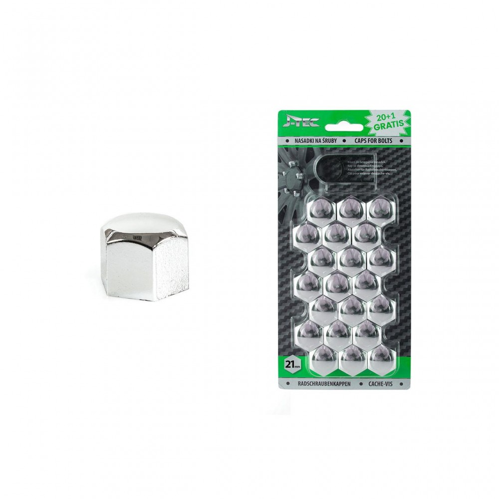 Set capace prezoane 21 mm, culoare Crom - AVX-AMG21308 - J-TEC